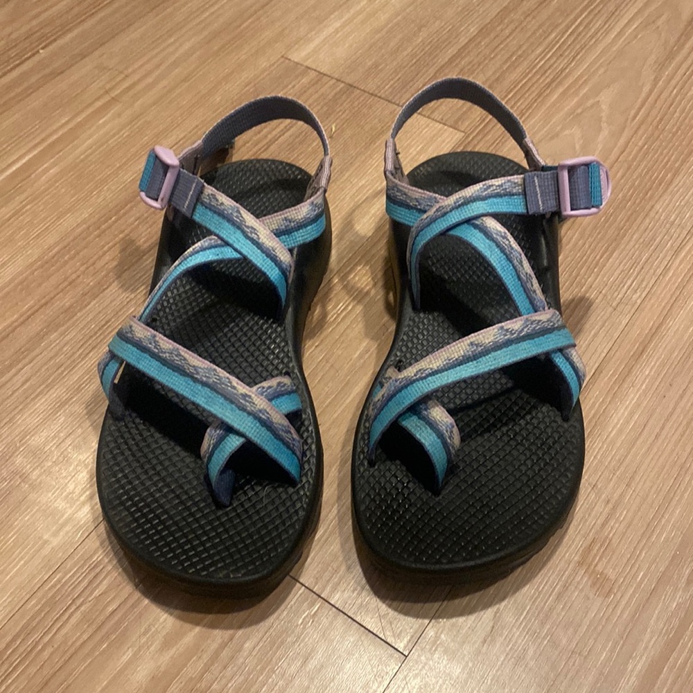 Z sandal chacos - purple and blue